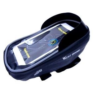 West Biking Bicycle Phone Bag Touch Screen Navigation GPS Black US Shipper